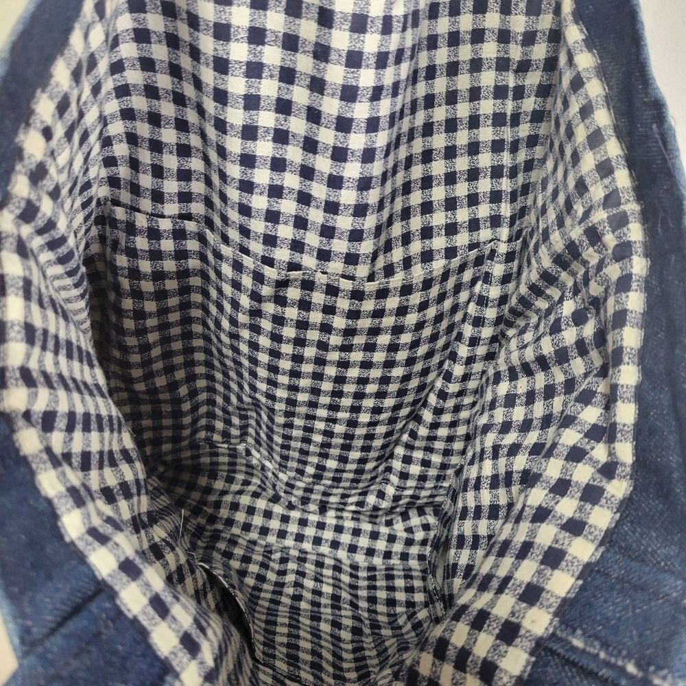 Americana Country Dolls Quilted Denim Handcrafted Tote - Picture 3 of 4